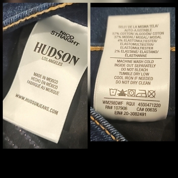 Hudson Nico Straight Jean Size 24 - Picture 11 of 16